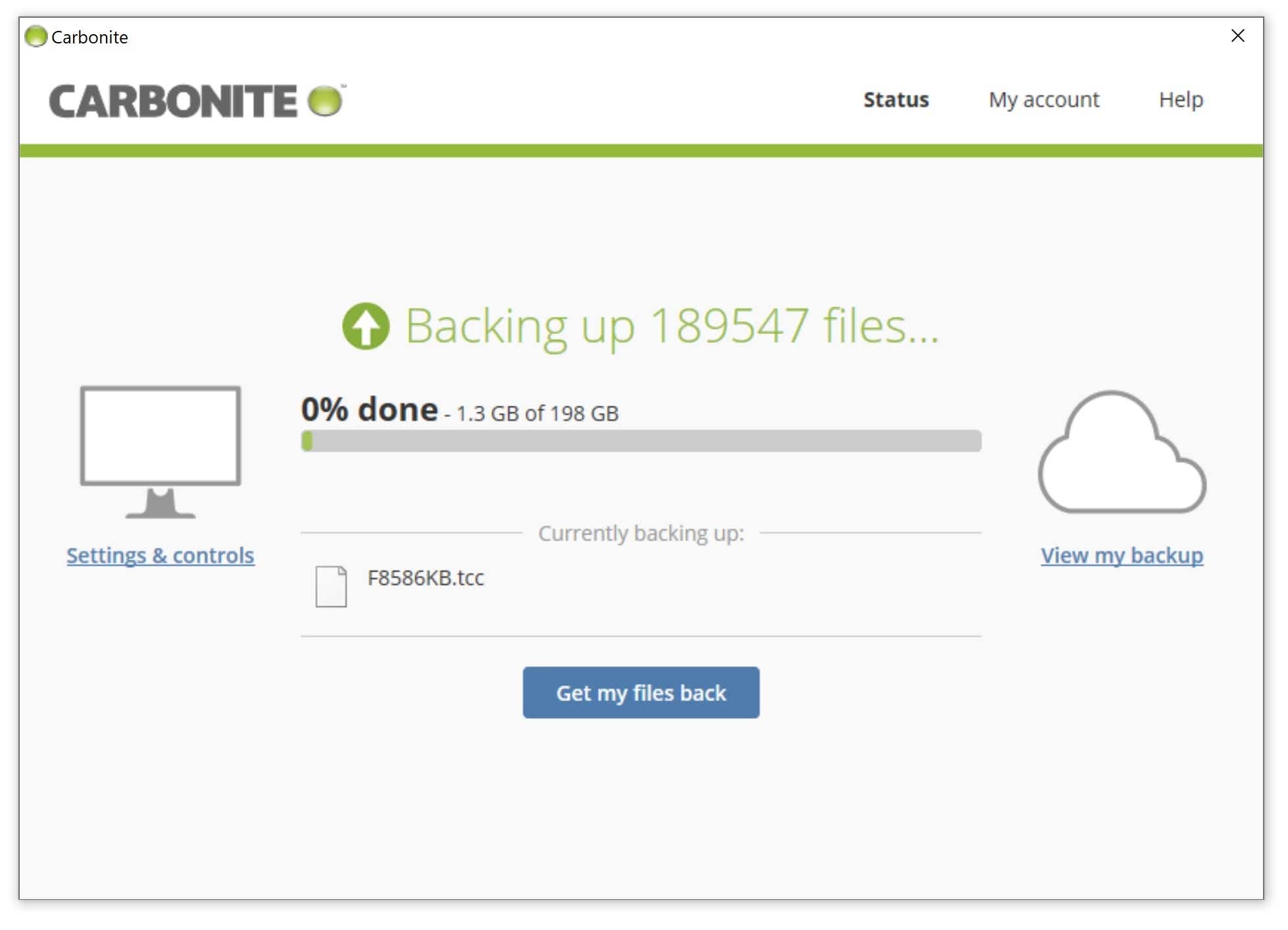 Carbonite Safe - Most streamlined cloud backup