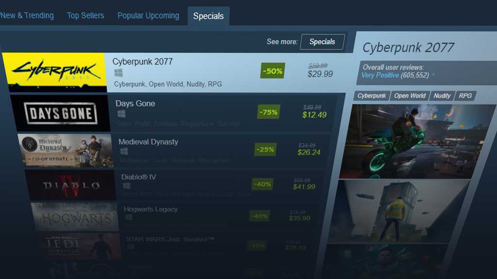 Steam store discounts