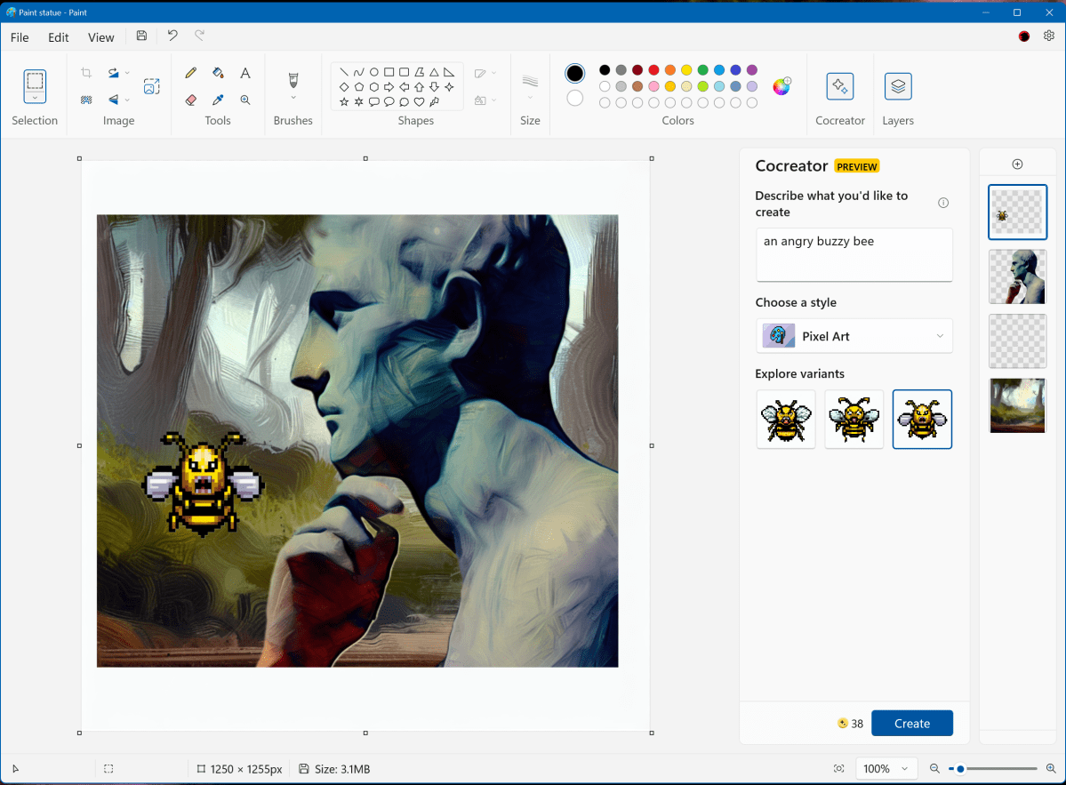 Windows 11 23H2 Windows 2023 Update Paint statue paint